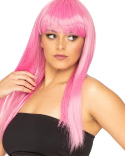 * Fashion Deluxe Candy Pink Long Wig Best Sale