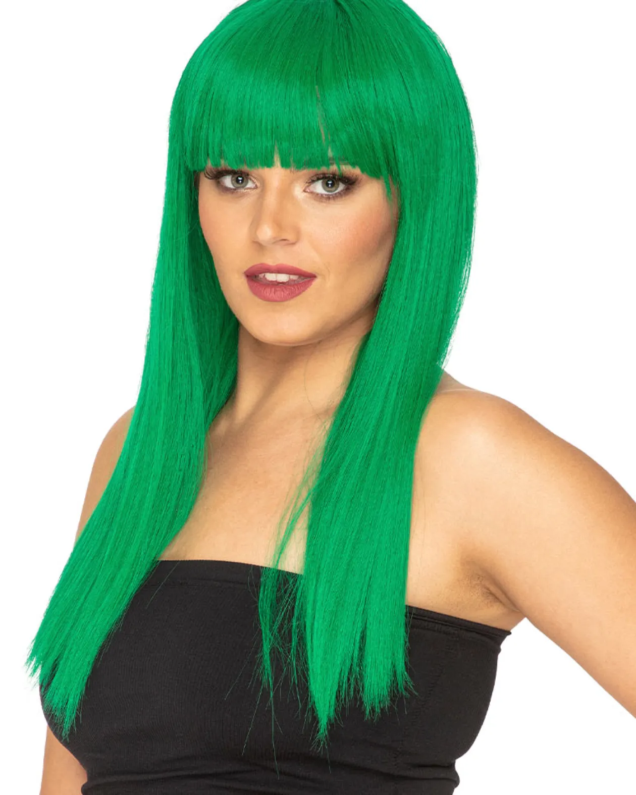 * Fashion Deluxe Emerald Green Long Wig Flash Sale