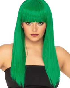 * Fashion Deluxe Emerald Green Long Wig Flash Sale