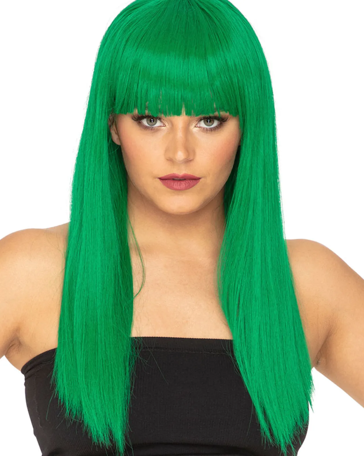 * Fashion Deluxe Emerald Green Long Wig Flash Sale