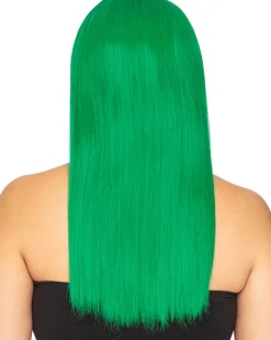 * Fashion Deluxe Emerald Green Long Wig Flash Sale