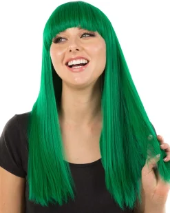 * Fashion Deluxe Emerald Green Long Wig Flash Sale