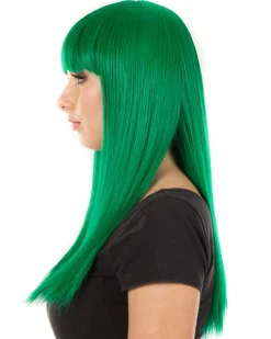 * Fashion Deluxe Emerald Green Long Wig Flash Sale