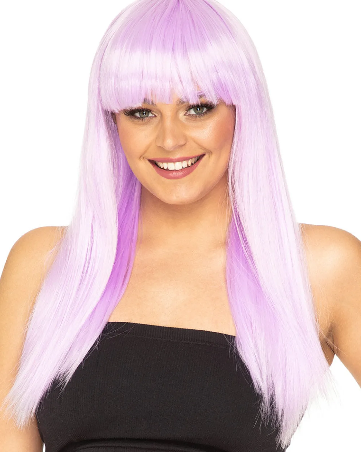 * Fashion Deluxe Frosted Lavender Long Wig Store