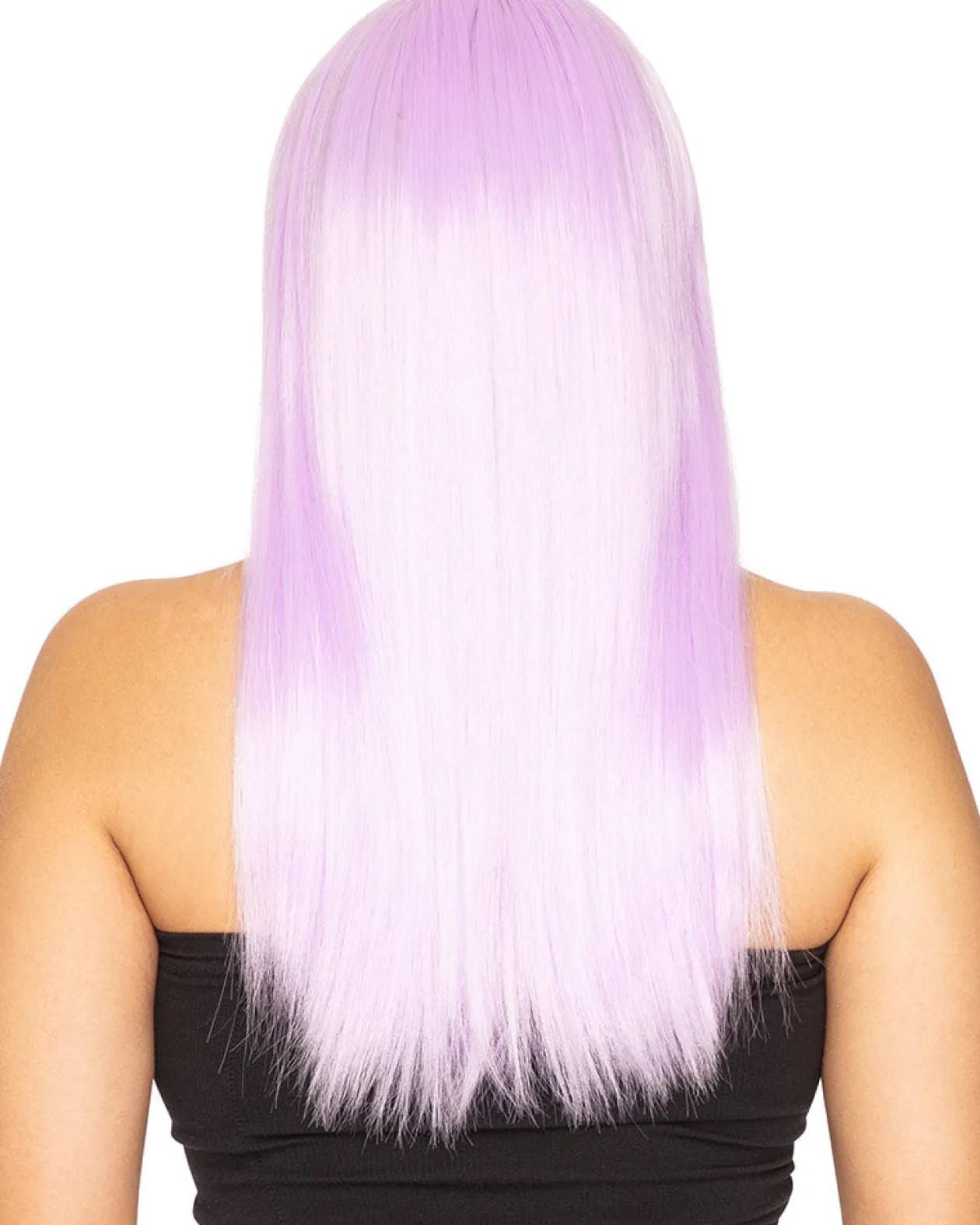 * Fashion Deluxe Frosted Lavender Long Wig Store