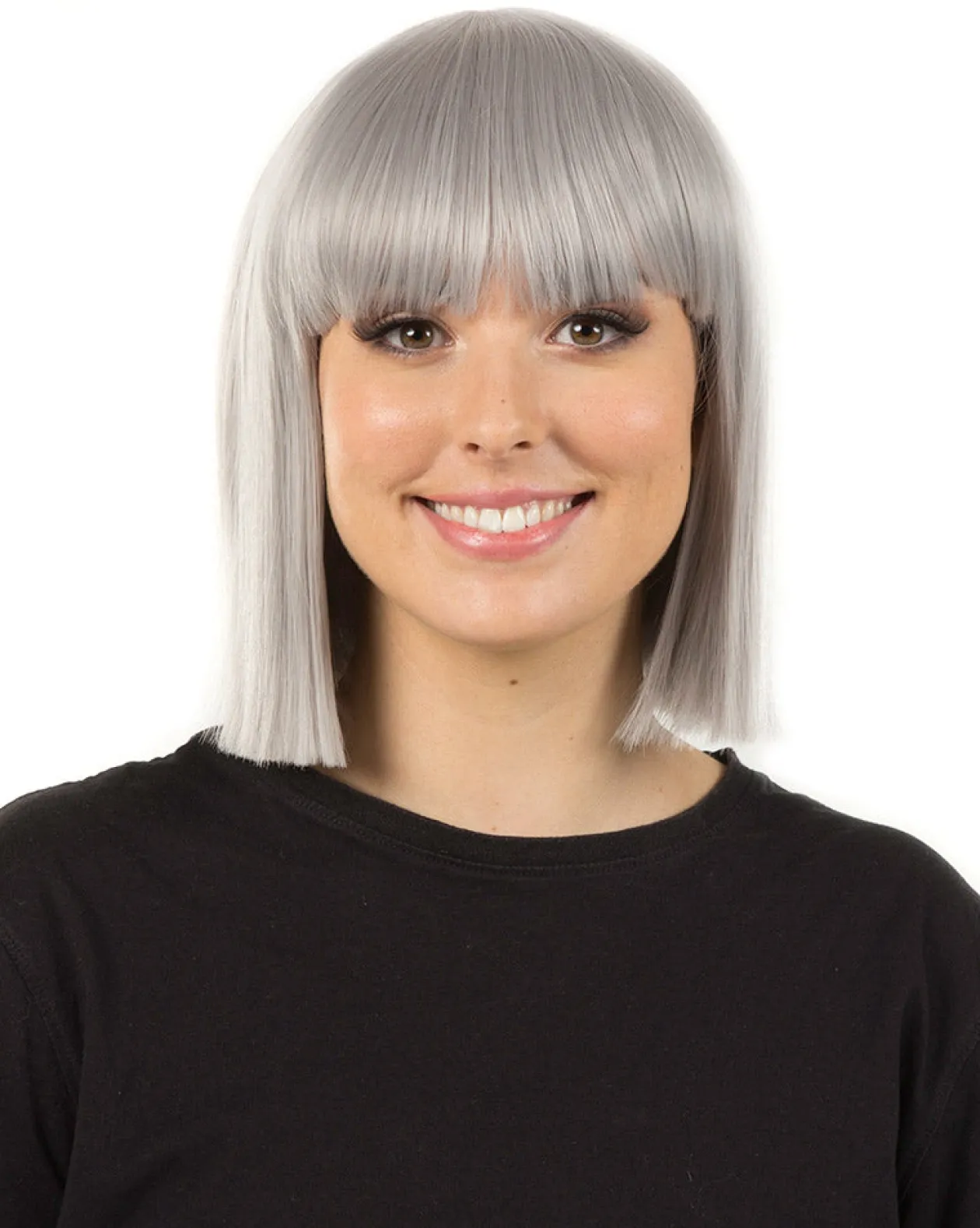 * Fashion Deluxe Grey Bob Wig Hot