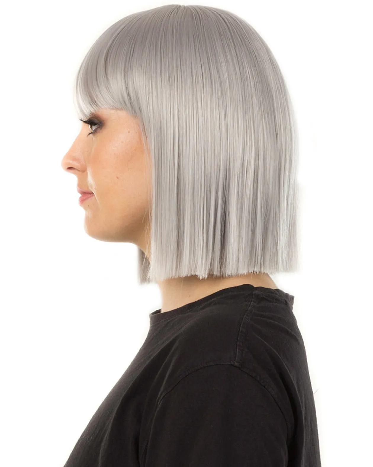 * Fashion Deluxe Grey Bob Wig Hot