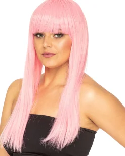 * Fashion Deluxe Musk Stick Pink Long Wig Fashion