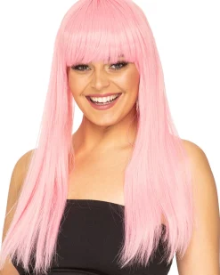 * Fashion Deluxe Musk Stick Pink Long Wig Fashion