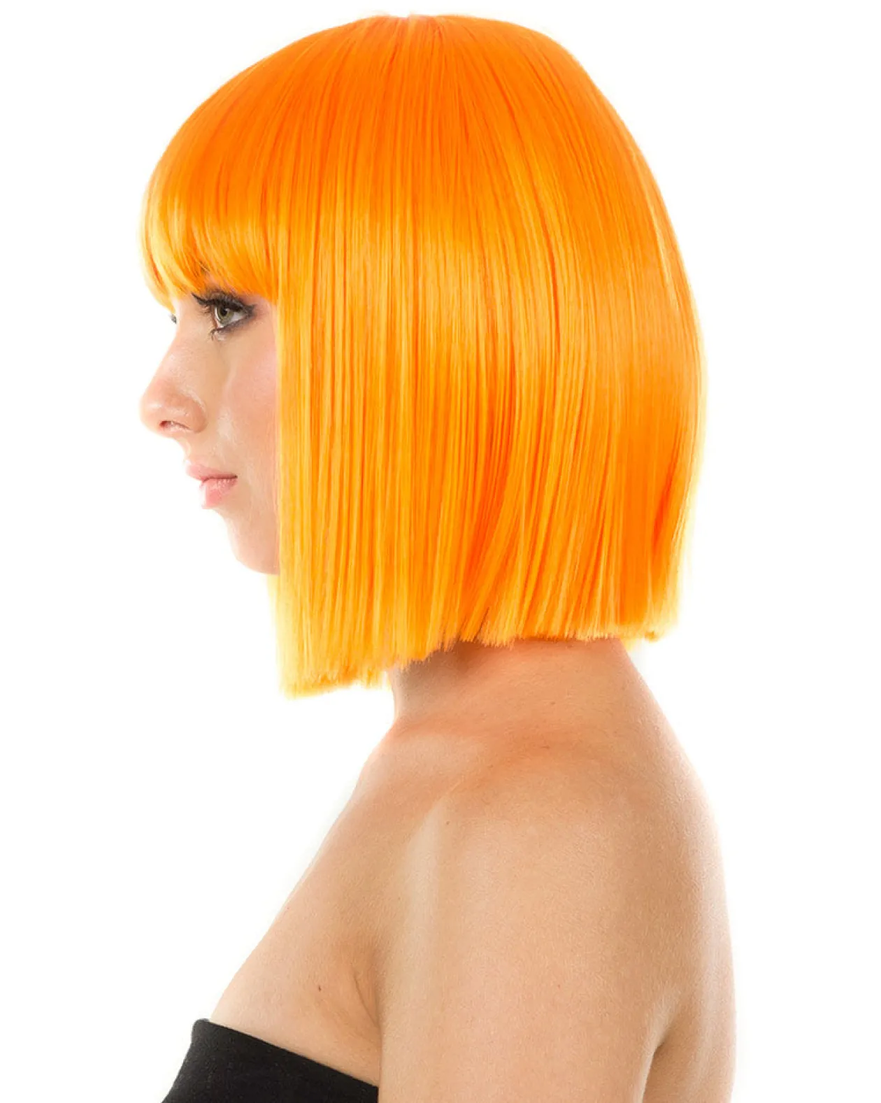 * Fashion Deluxe Neon Orange Bob Wig Best Sale