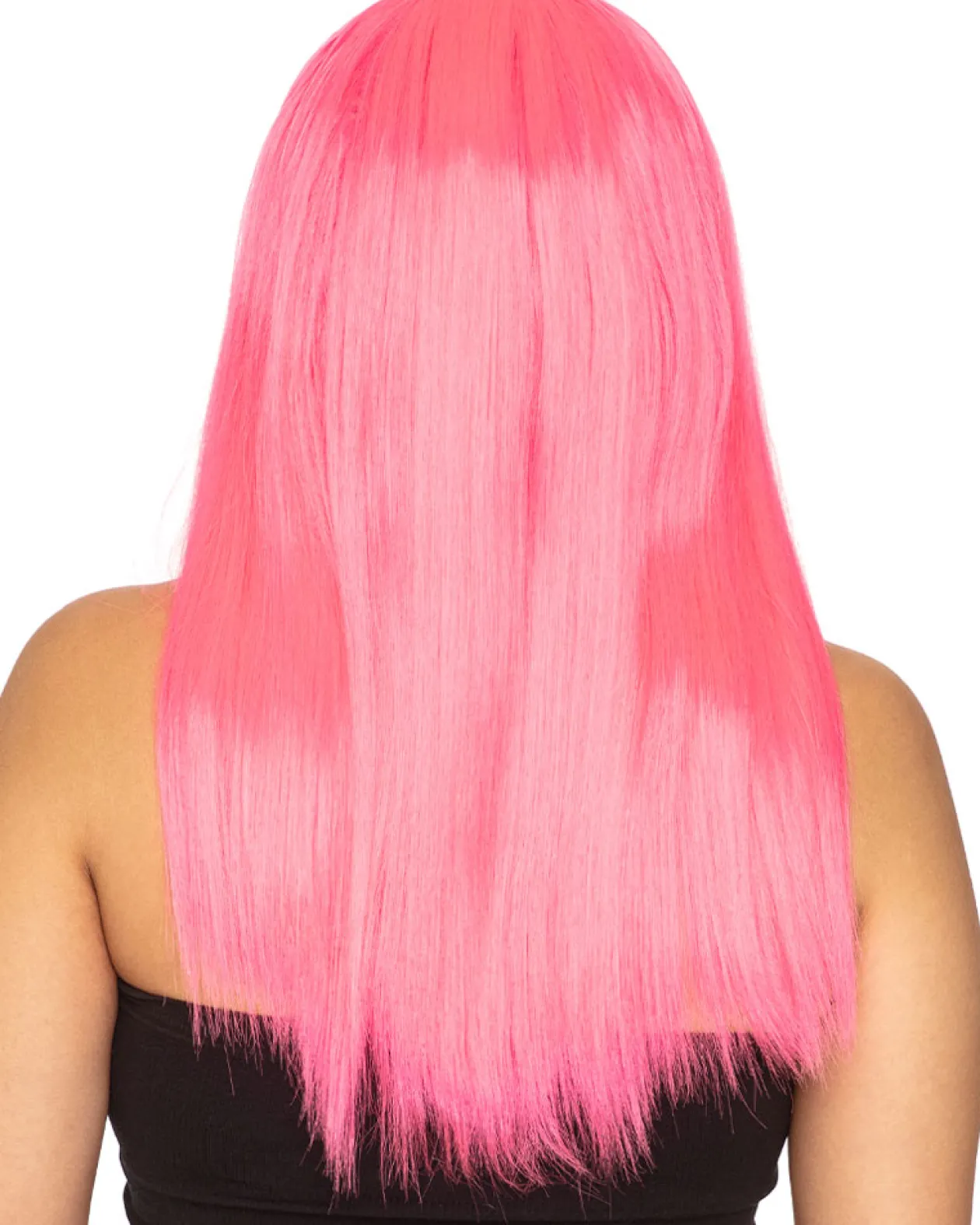 * Fashion Deluxe Neon Pink Long Wig Fashion