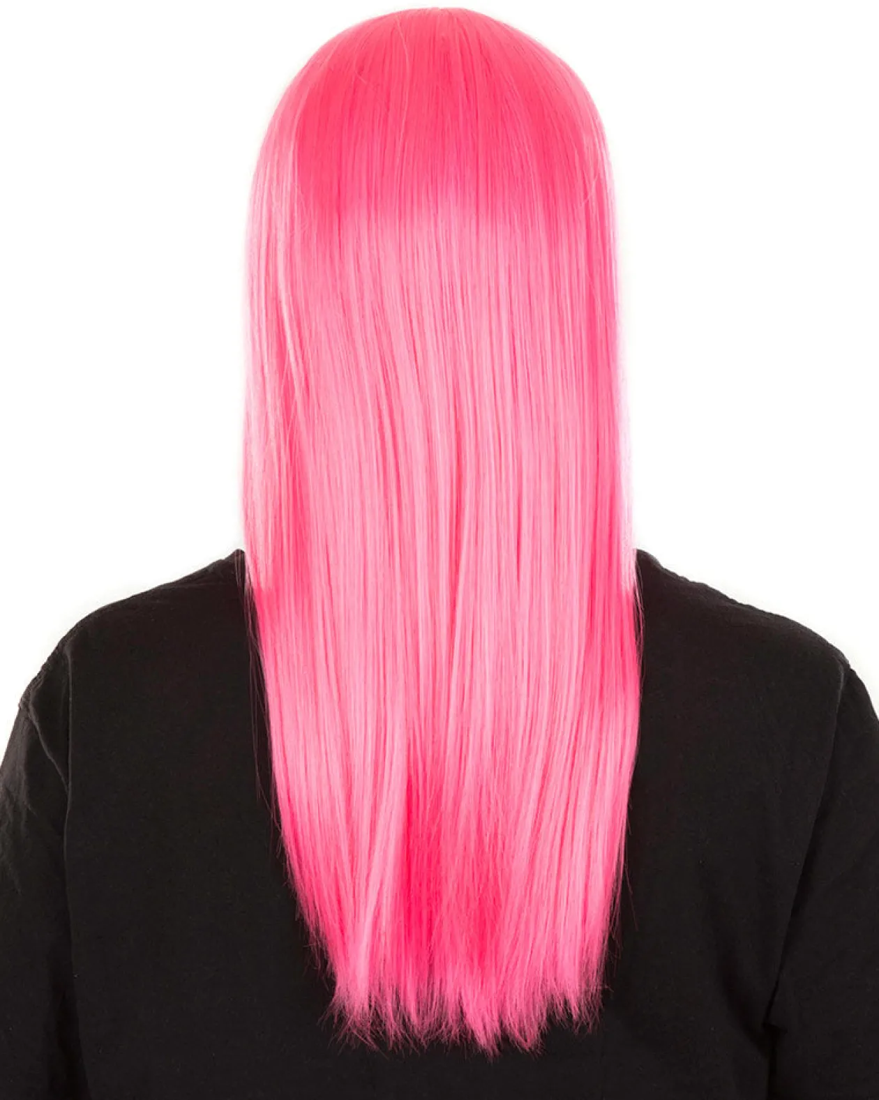 * Fashion Deluxe Neon Pink Long Wig Fashion