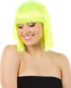 * Fashion Deluxe Neon Yellow Bob Wig Best