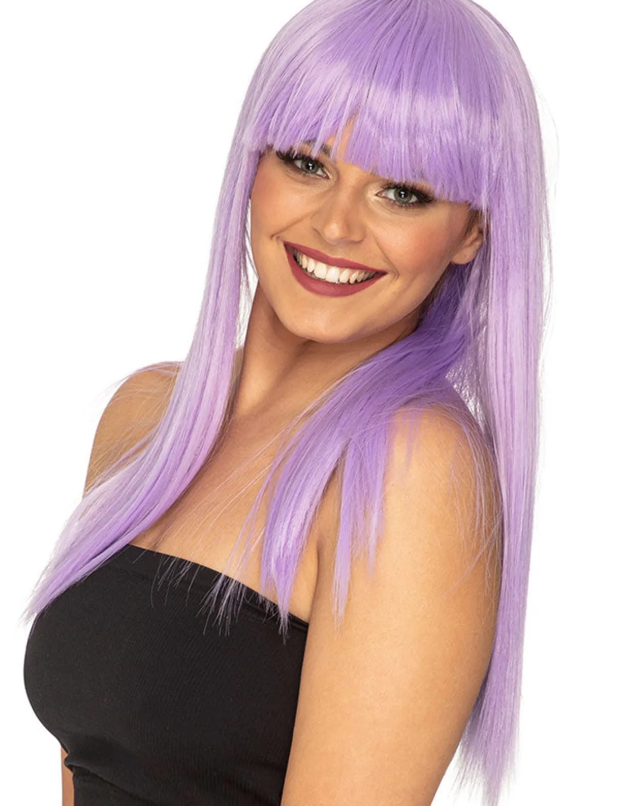 * Fashion Deluxe Pastel Lavender Long Wig New