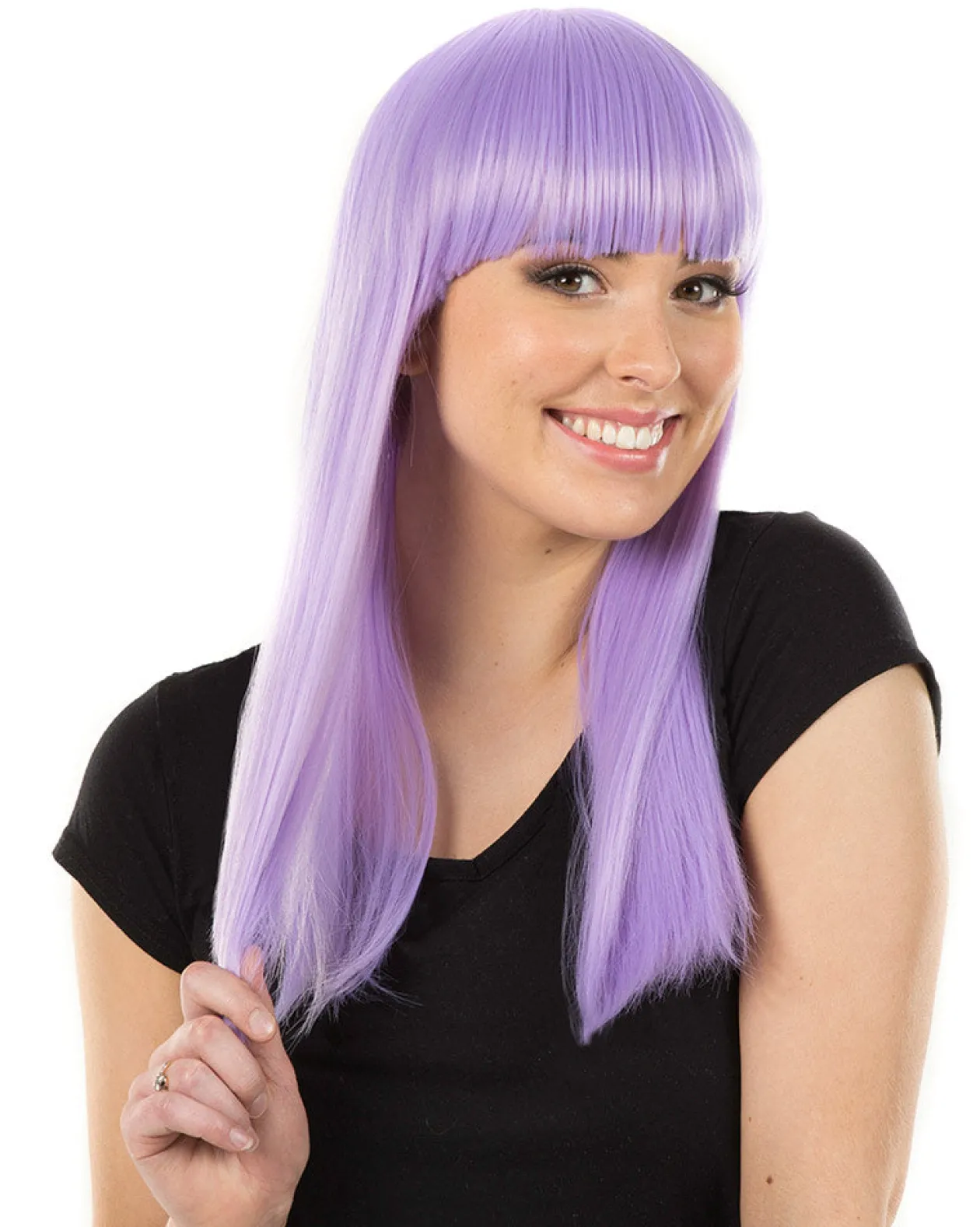 * Fashion Deluxe Pastel Lavender Long Wig New
