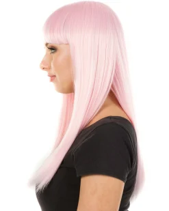 * Fashion Deluxe Pastel Pink Long Wig Online