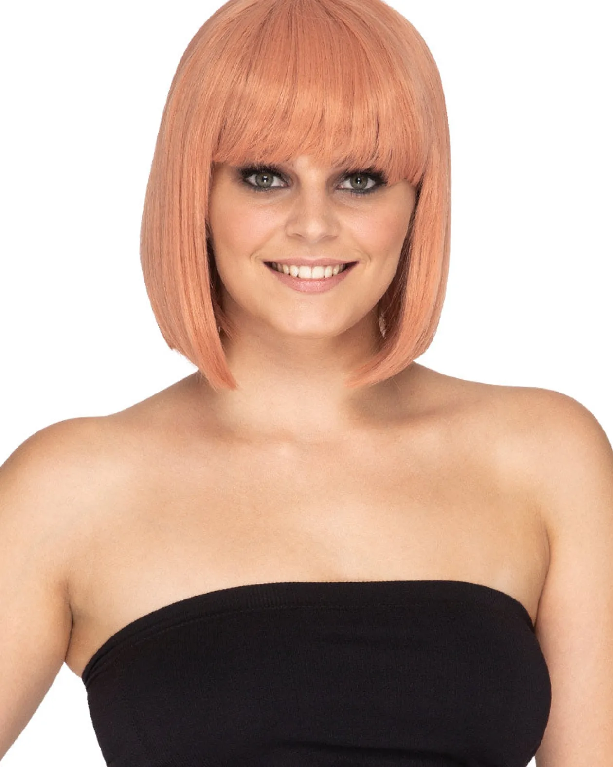 * Fashion Deluxe Peaches And Cream Pink Bob Wig Cheap