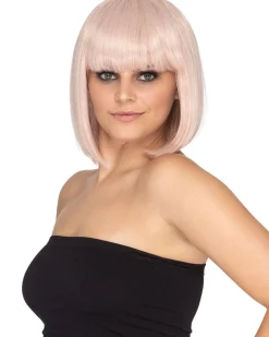 * Fashion Deluxe Platinum Pink Bob Wig Discount