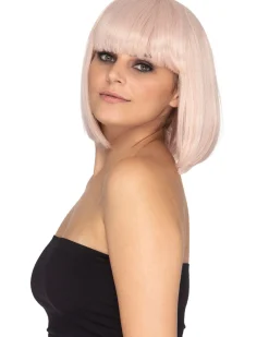 * Fashion Deluxe Platinum Pink Bob Wig Discount