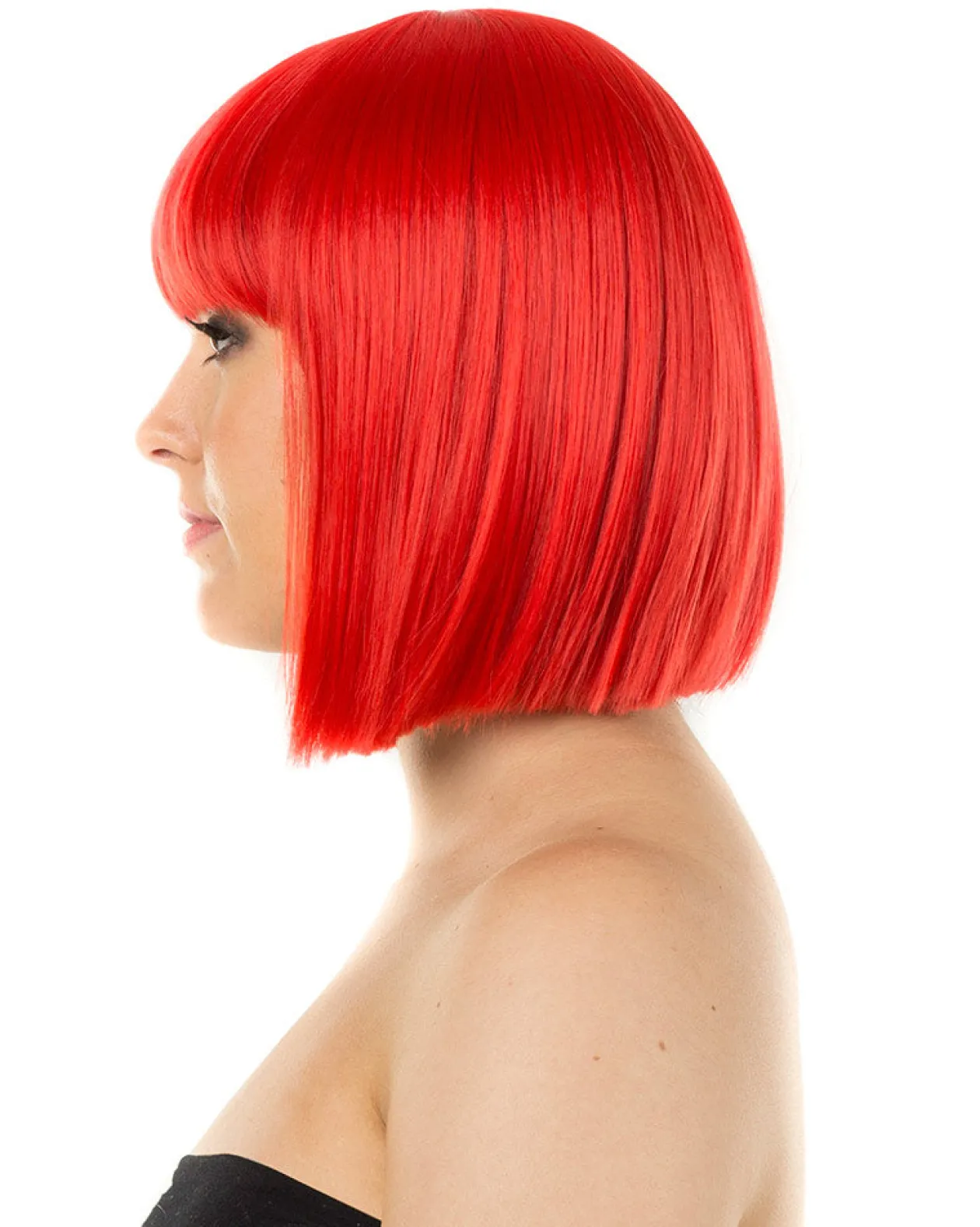 * Fashion Deluxe Red Bob Wig Shop