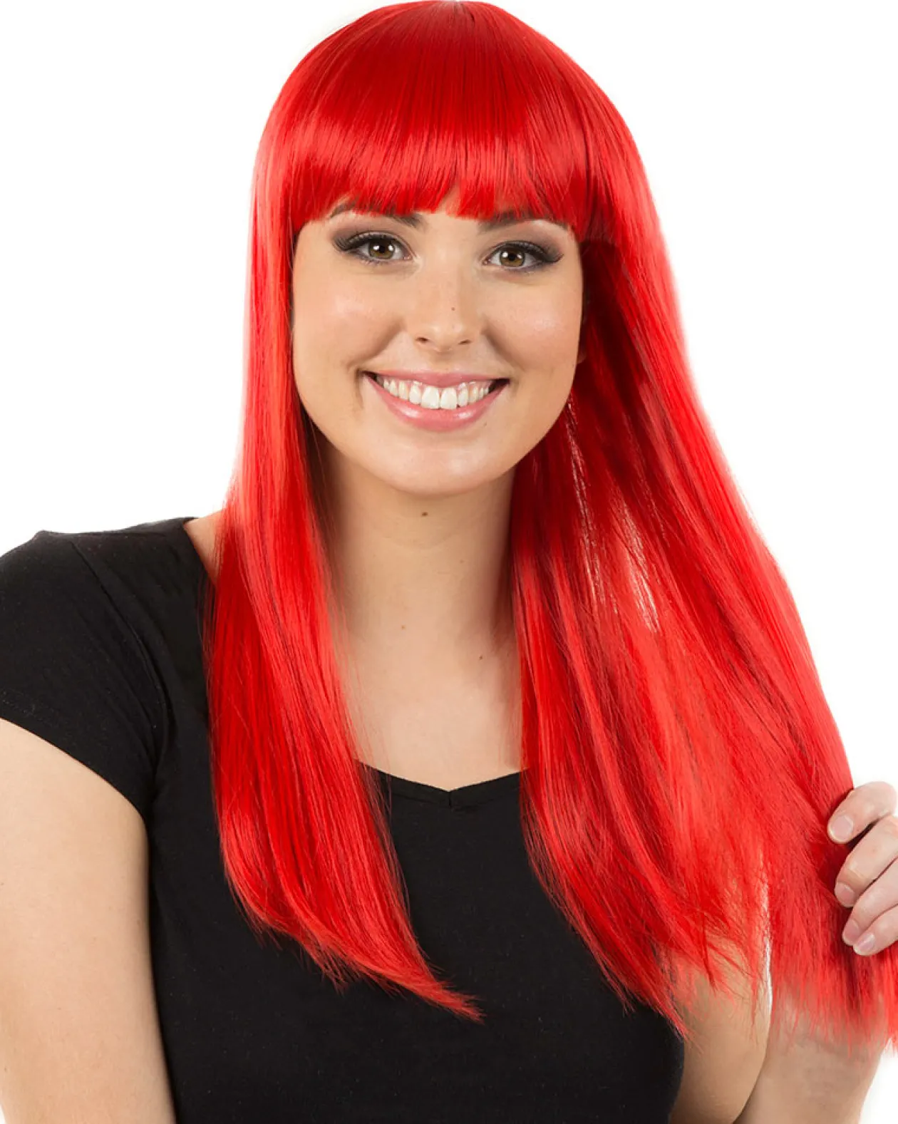 * Fashion Deluxe Red Long Wig Online