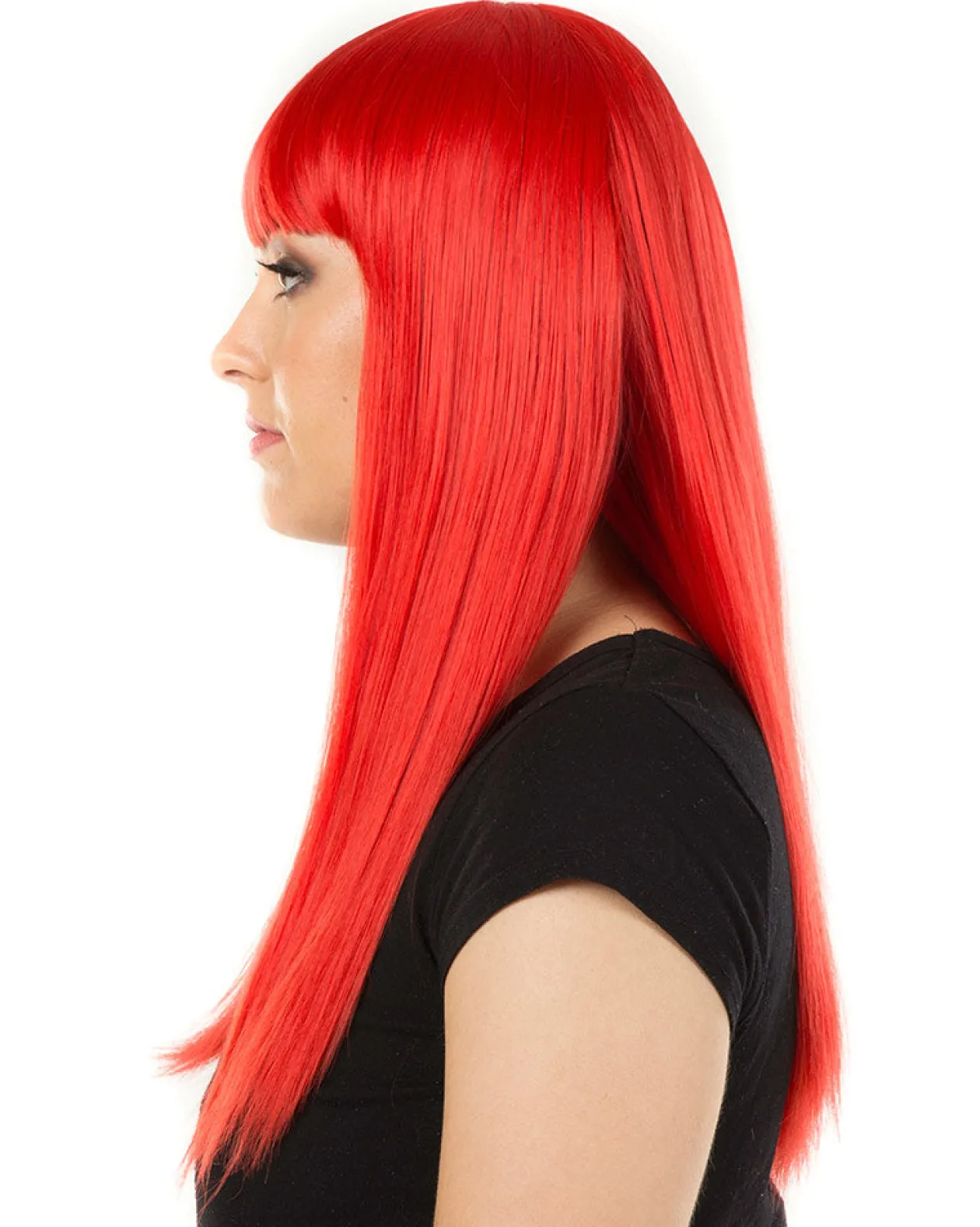 * Fashion Deluxe Red Long Wig Online