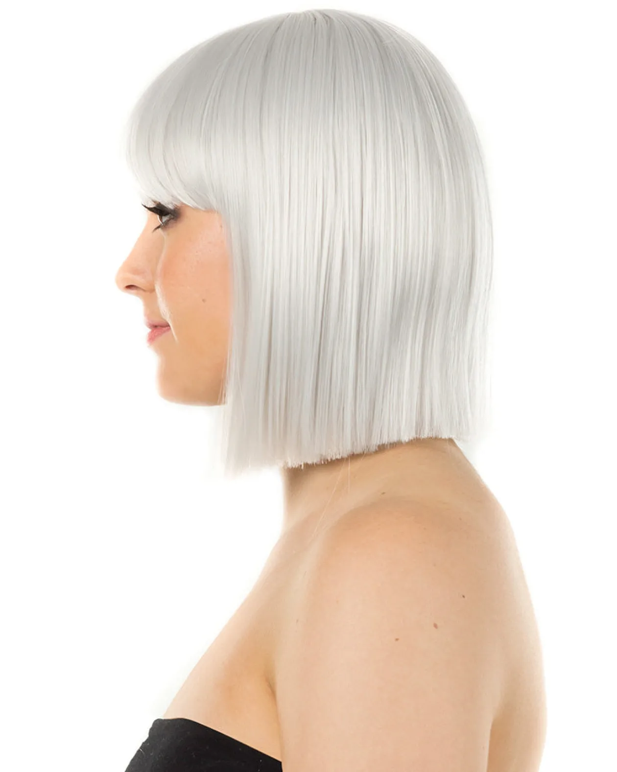 * Fashion Deluxe Silver Bob Wig Cheap
