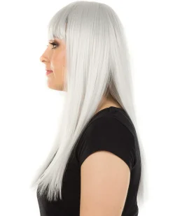 * Fashion Deluxe Silver Long Wig Fashion
