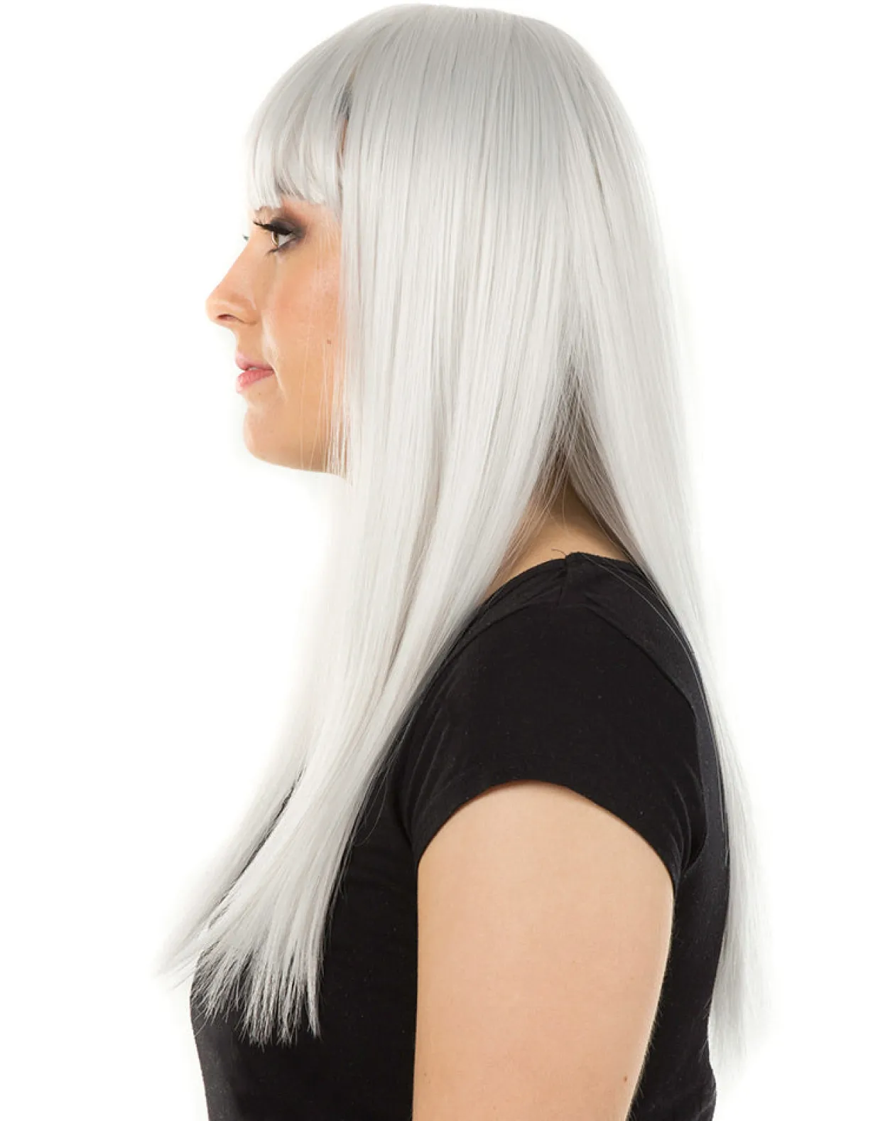 * Fashion Deluxe Silver Long Wig Fashion