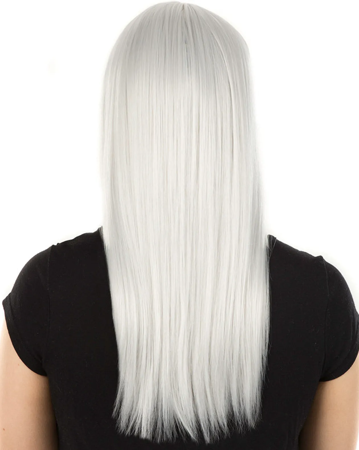 * Fashion Deluxe Silver Long Wig Fashion