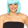 * Fashion Deluxe Soft Teal Bob Wig Outlet