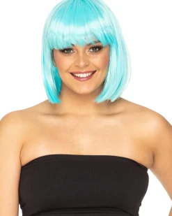 * Fashion Deluxe Soft Teal Bob Wig Outlet