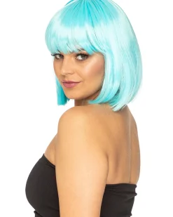 * Fashion Deluxe Soft Teal Bob Wig Outlet