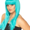 * Fashion Deluxe True Teal Long Wig Cheap