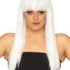 * Fashion Deluxe White Long Wig Hot