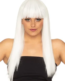* Fashion Deluxe White Long Wig Hot
