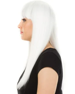* Fashion Deluxe White Long Wig Hot