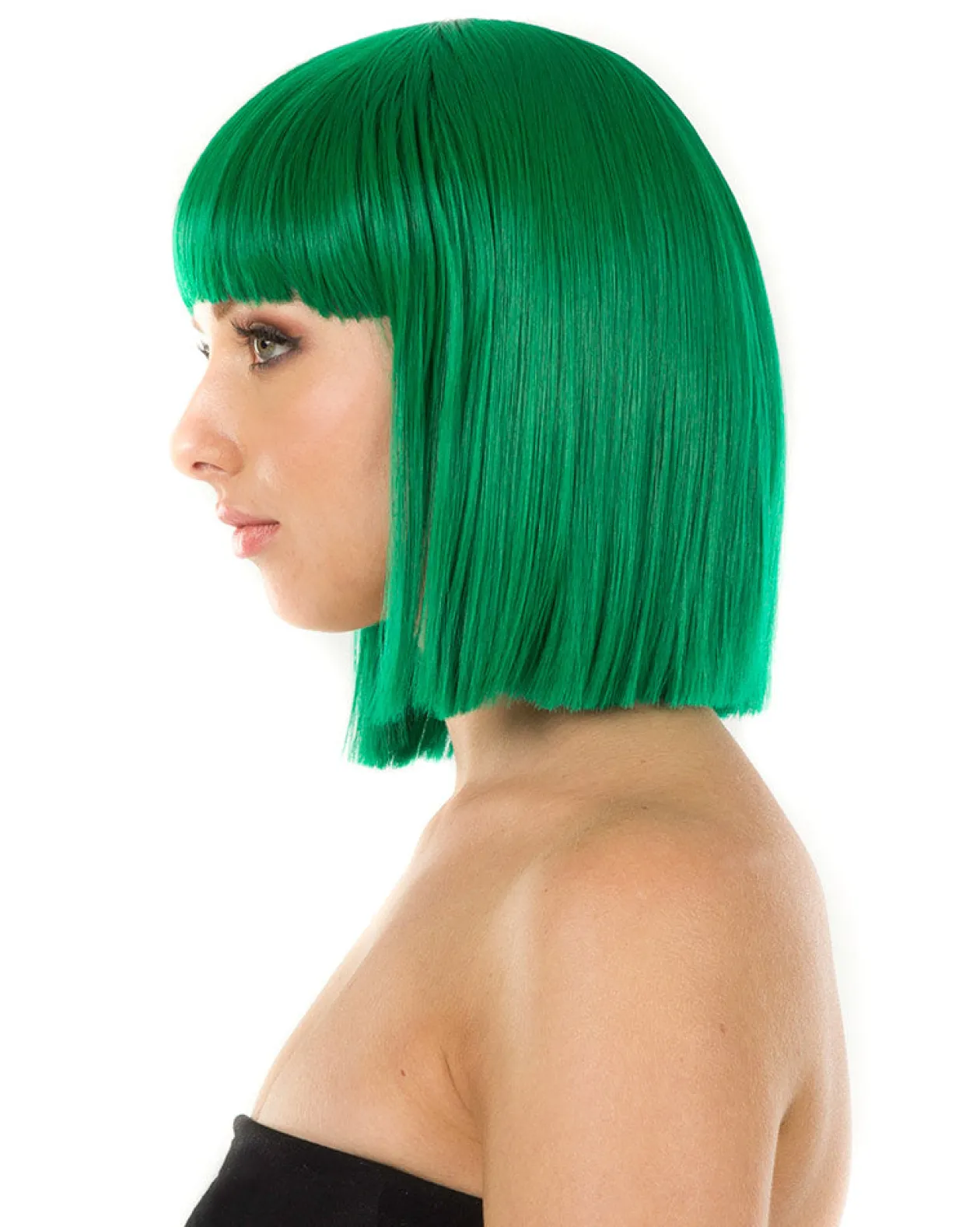 * Fashion Emerald Green Bob Deluxe Wig Flash Sale
