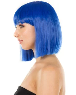 * Fashion Peacock Blue Bob Deluxe Wig Hot