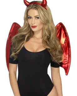 Smiffys Fever Devil Headband And Wings Kit Outlet