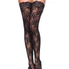 Leg Avenue Floral Lace Thigh High Stay Ups Sale