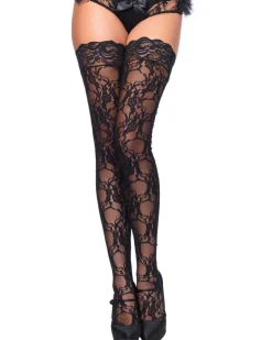 Leg Avenue Floral Lace Thigh High Stay Ups Sale