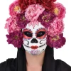 Tomfoolery Floral Pink Day Of The Dead Deluxe Mask Flash Sale