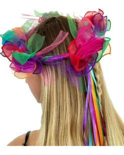 Fairy Girls Flower Pixie Rainbow Headpiece Hot