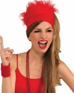 Tomfoolery Fluffy Headband Red Cheap