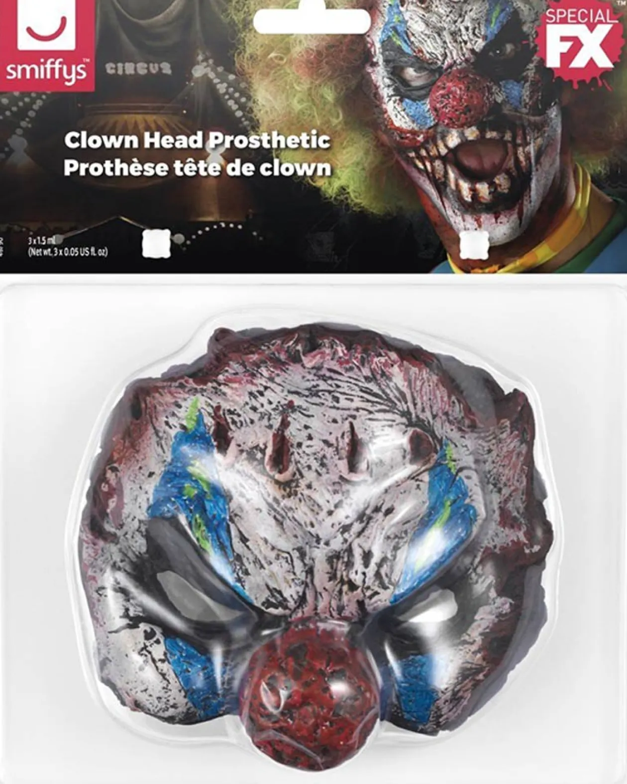 Smiffys Foam Latex Clown Prosthetic Half Mask Best Sale