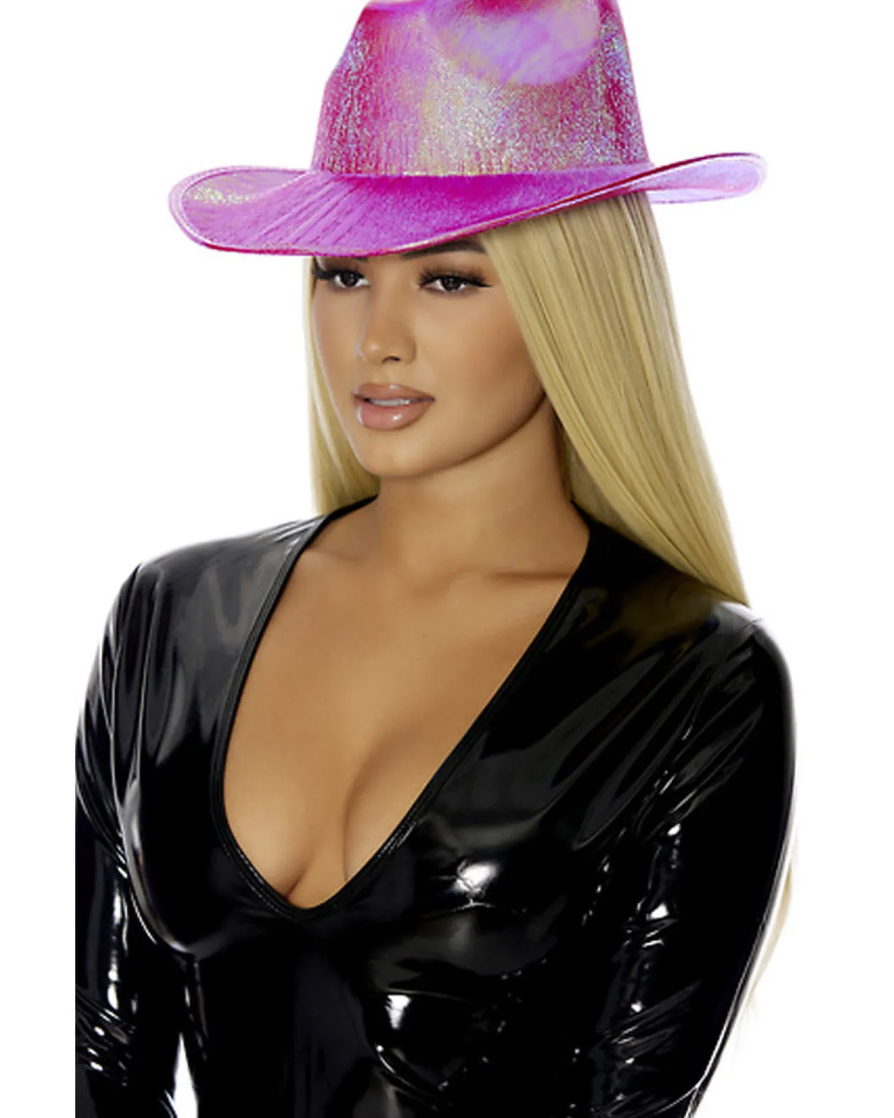 Forplay Fuchsia Pink Metallic Cowboy Hat Cheap