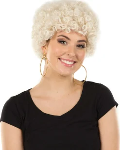* Funky Platinum Blonde Curly Wig Clearance