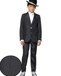 Opposuits Gangster Pinstripe Black Boys Suitmeister Hot