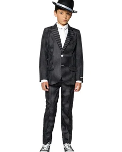 Opposuits Gangster Pinstripe Black Boys Suitmeister Hot